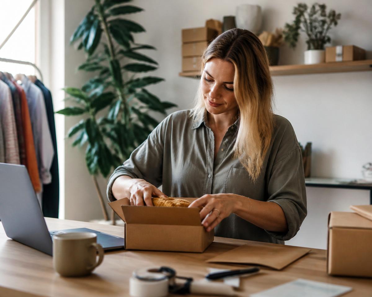 Online Business business owners at work